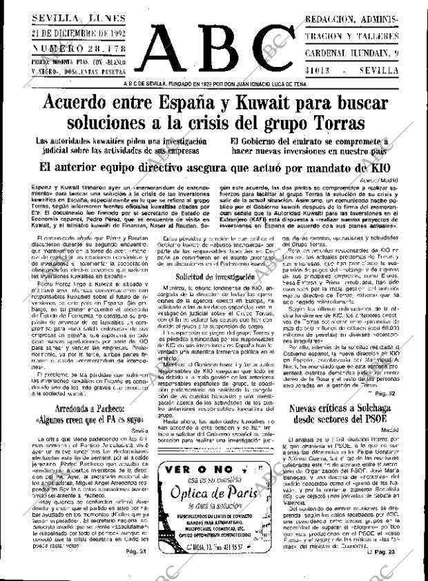 ABC SEVILLA 21-12-1992 página 13