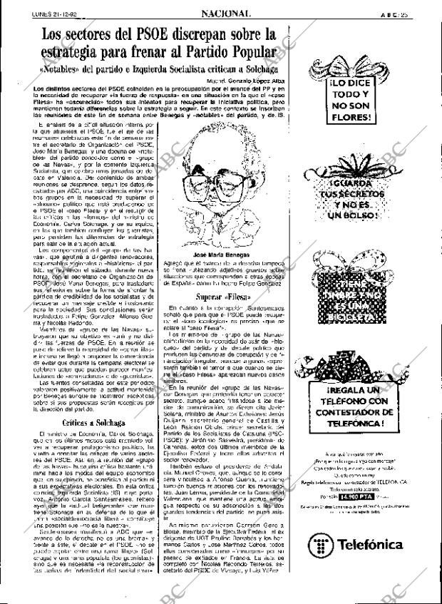 ABC SEVILLA 21-12-1992 página 23
