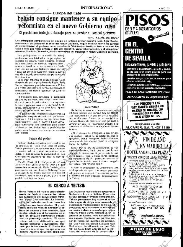 ABC SEVILLA 21-12-1992 página 27