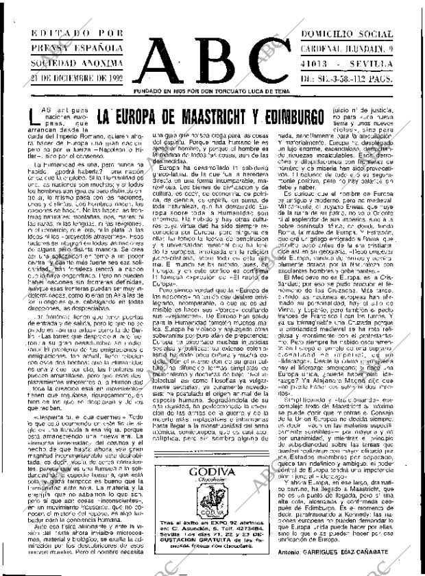 ABC SEVILLA 21-12-1992 página 3