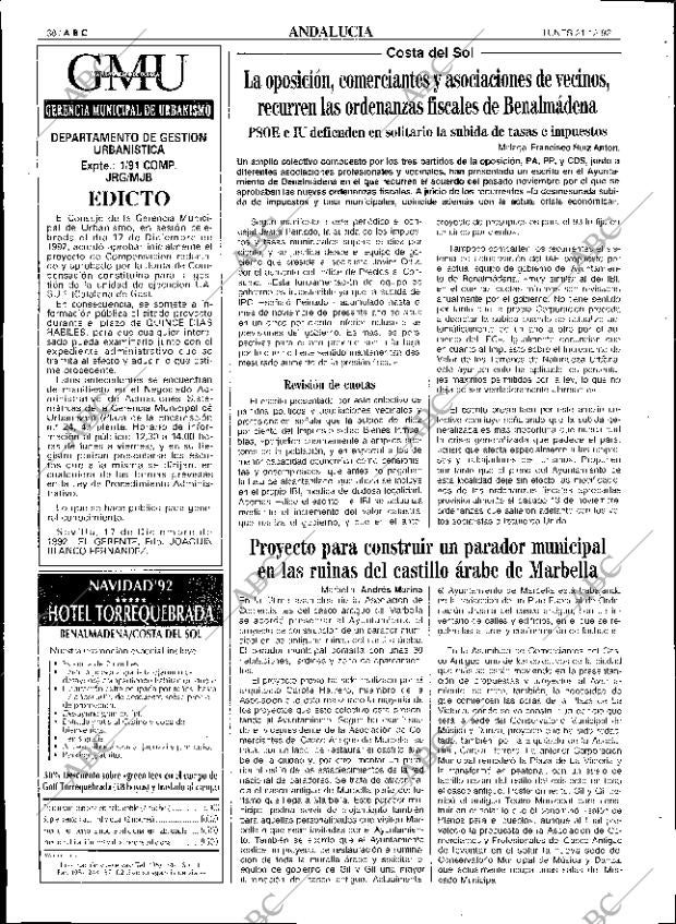 ABC SEVILLA 21-12-1992 página 38