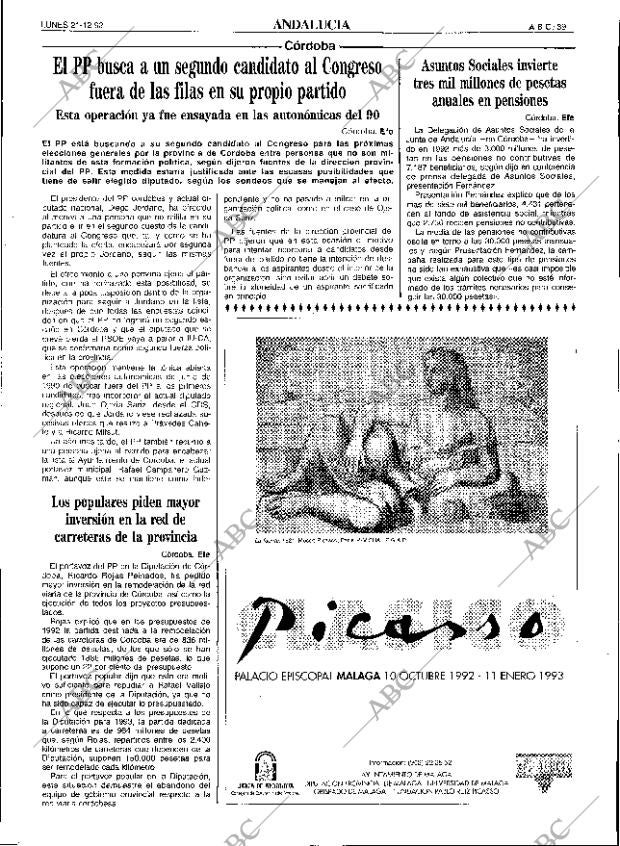 ABC SEVILLA 21-12-1992 página 39