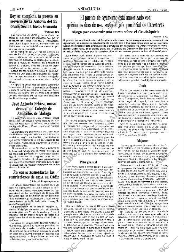 ABC SEVILLA 21-12-1992 página 42