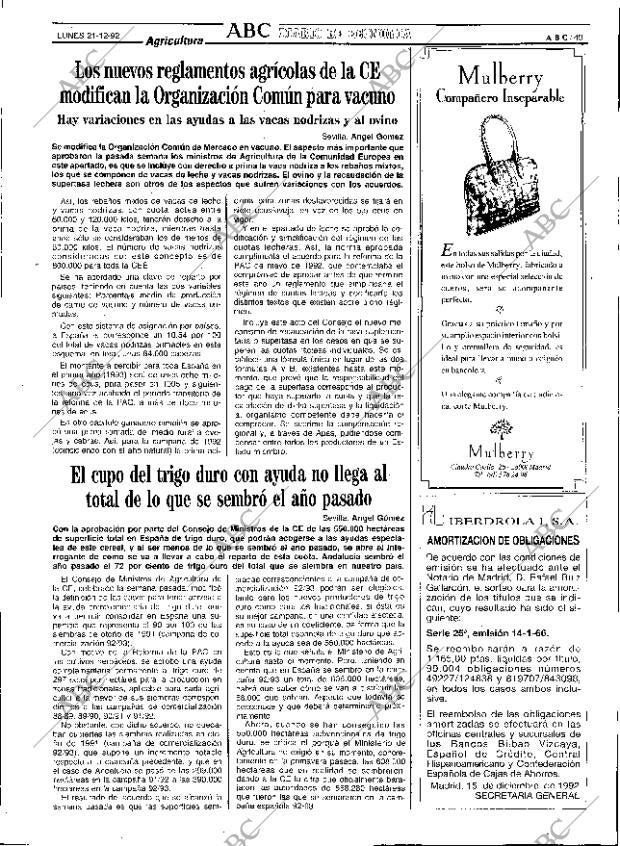 ABC SEVILLA 21-12-1992 página 49