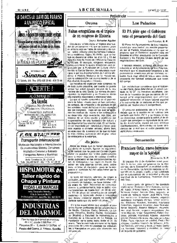 ABC SEVILLA 21-12-1992 página 60