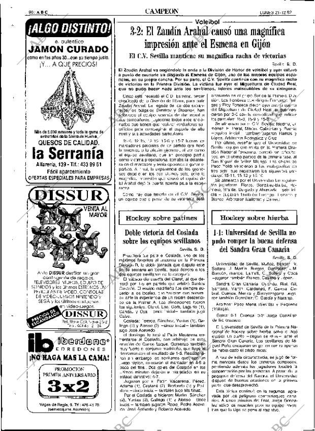 ABC SEVILLA 21-12-1992 página 90