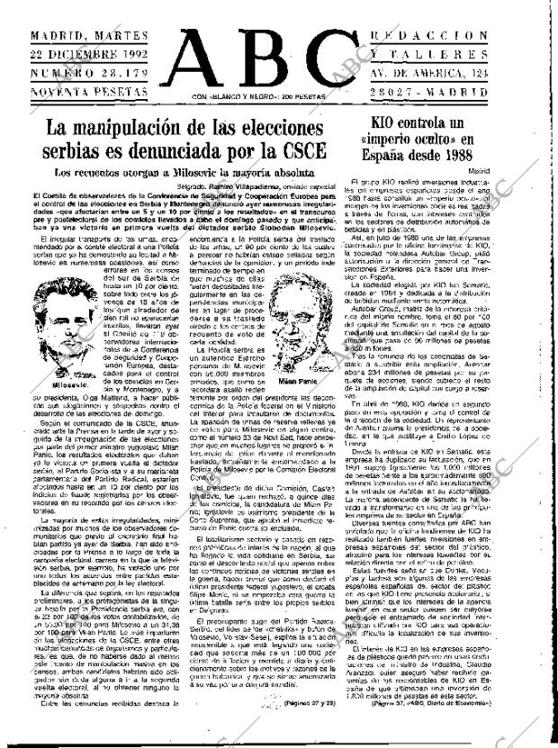 ABC MADRID 22-12-1992 página 13