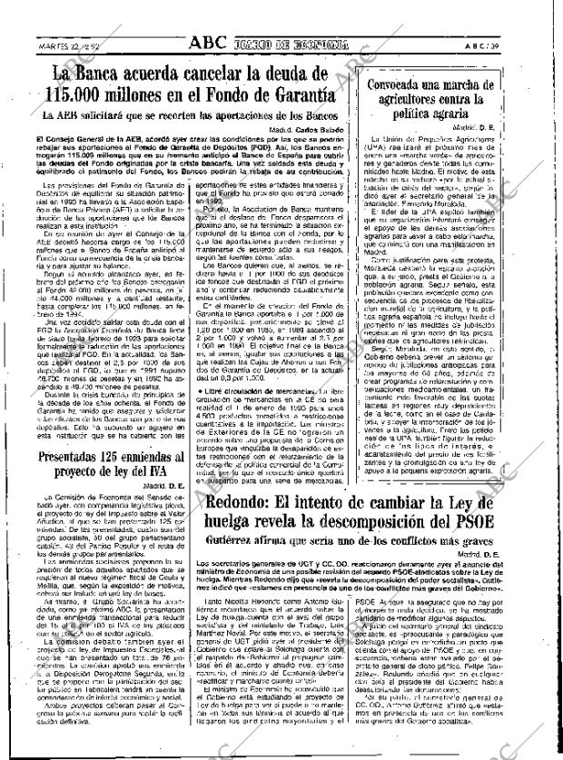 ABC MADRID 22-12-1992 página 39