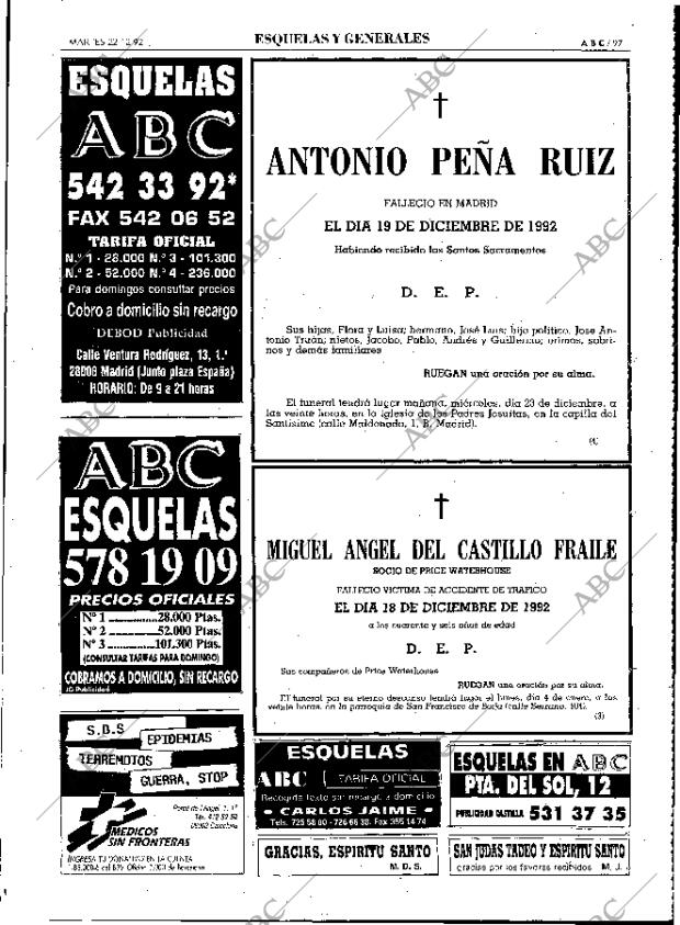 ABC MADRID 22-12-1992 página 97