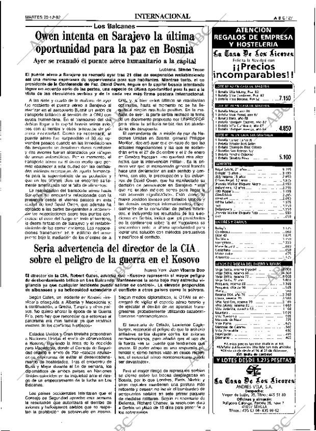 ABC SEVILLA 22-12-1992 página 27