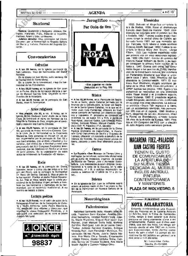 ABC SEVILLA 22-12-1992 página 43