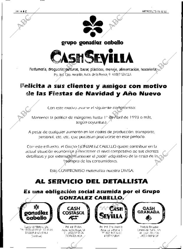 ABC SEVILLA 23-12-1992 página 28