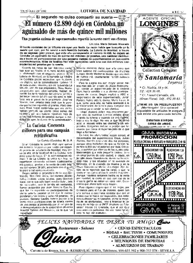 ABC SEVILLA 23-12-1992 página 57