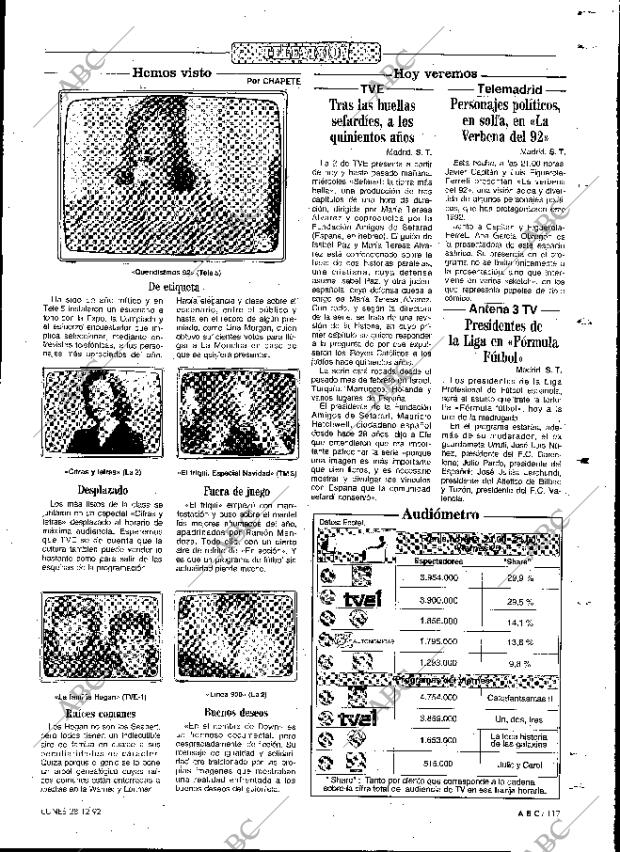 ABC MADRID 28-12-1992 página 117