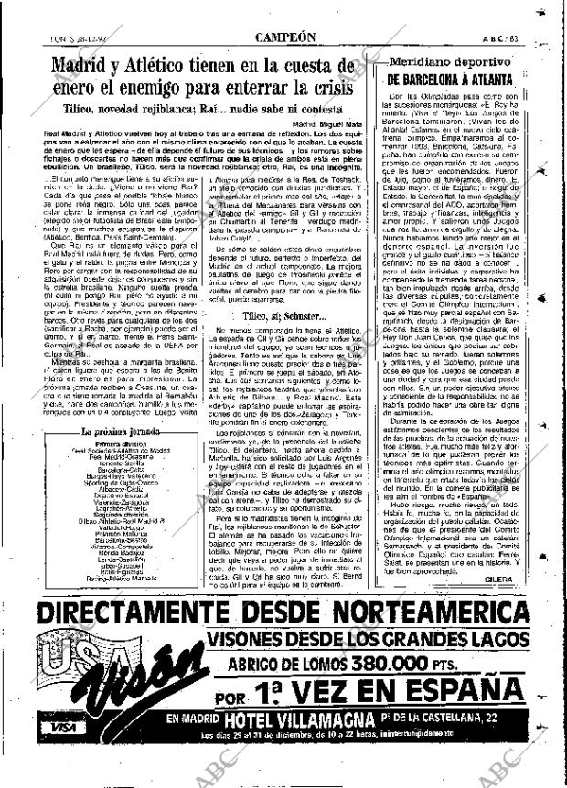 ABC MADRID 28-12-1992 página 83