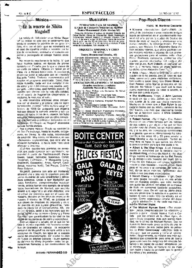 ABC MADRID 28-12-1992 página 90
