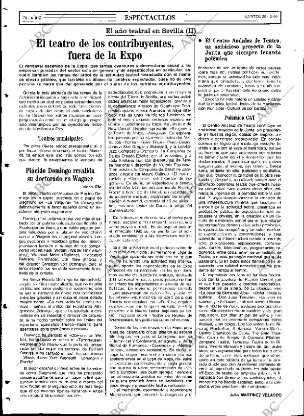 ABC SEVILLA 29-12-1992 página 78