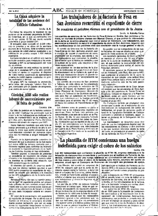 ABC SEVILLA 13-01-1993 página 64