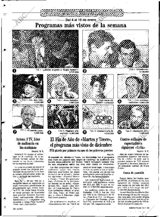 ABC SEVILLA 13-01-1993 página 92