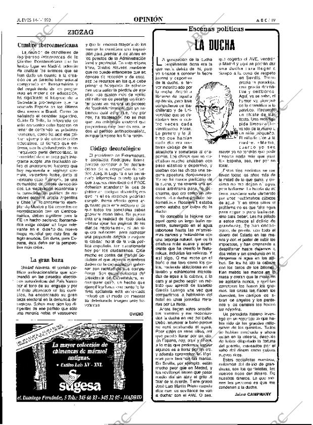 ABC MADRID 14-01-1993 página 19