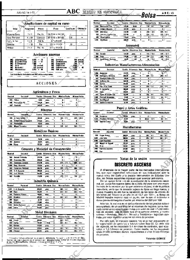 ABC MADRID 14-01-1993 página 45