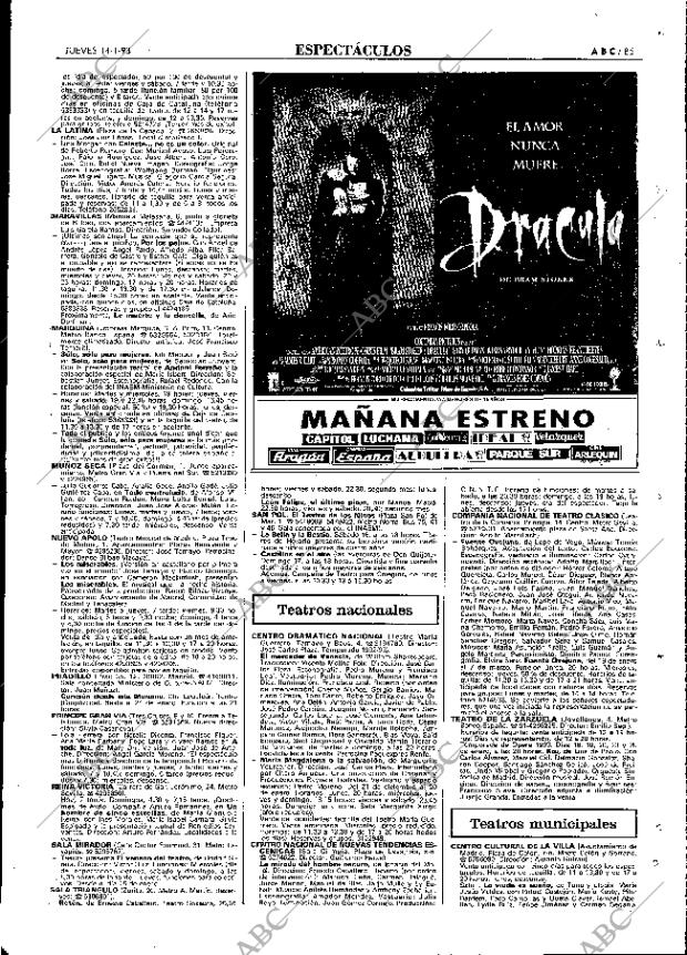 ABC MADRID 14-01-1993 página 85