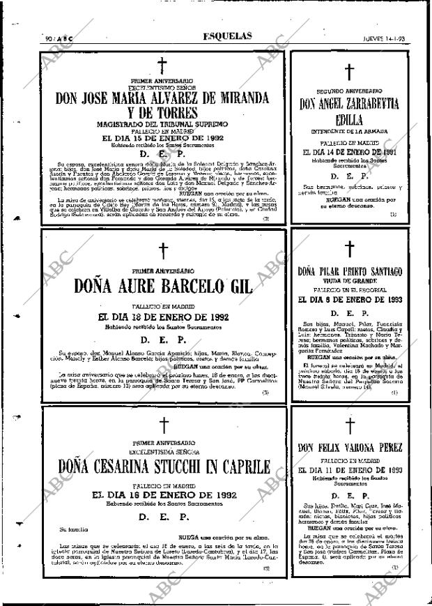 ABC MADRID 14-01-1993 página 90