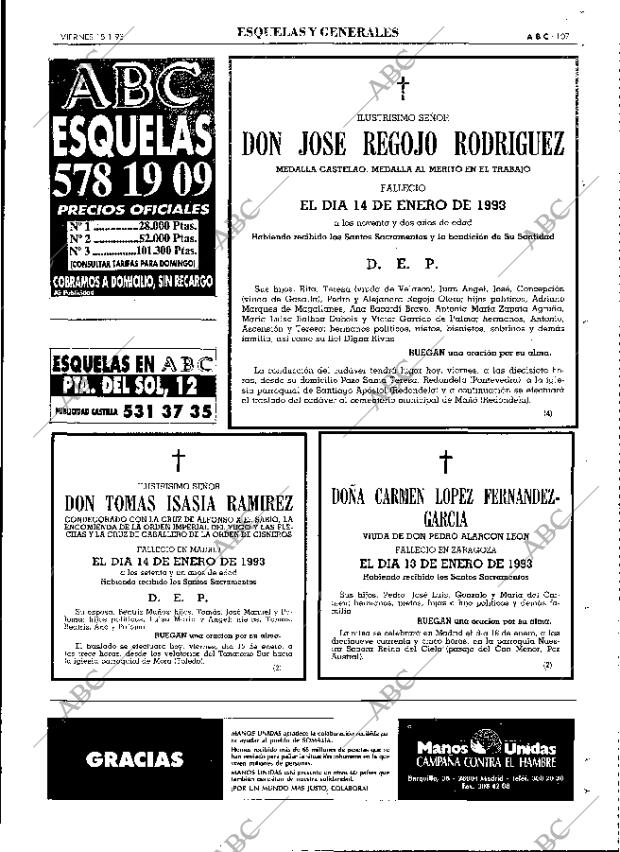 ABC MADRID 15-01-1993 página 107