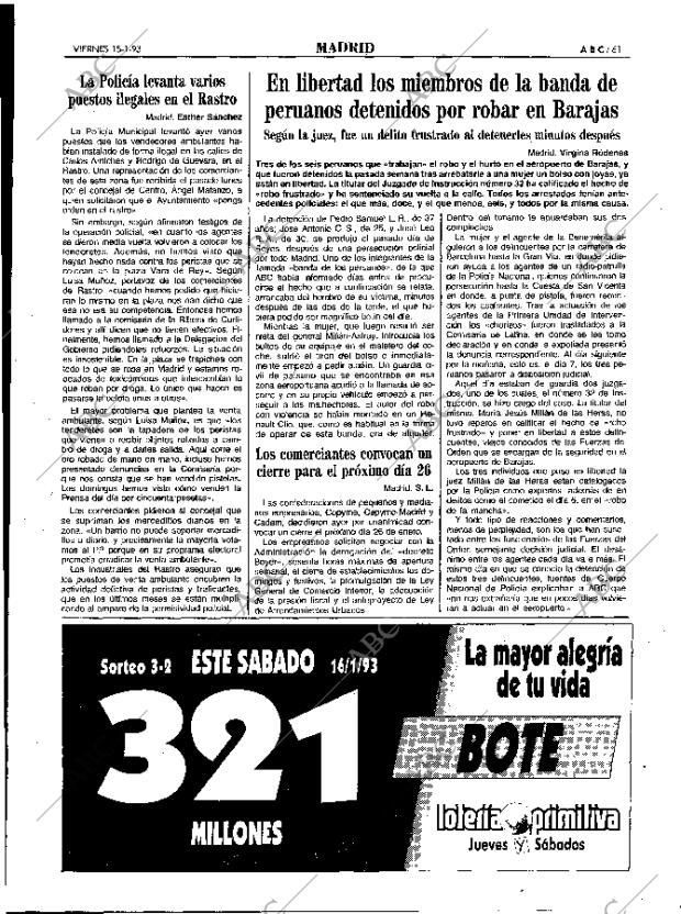 ABC MADRID 15-01-1993 página 61