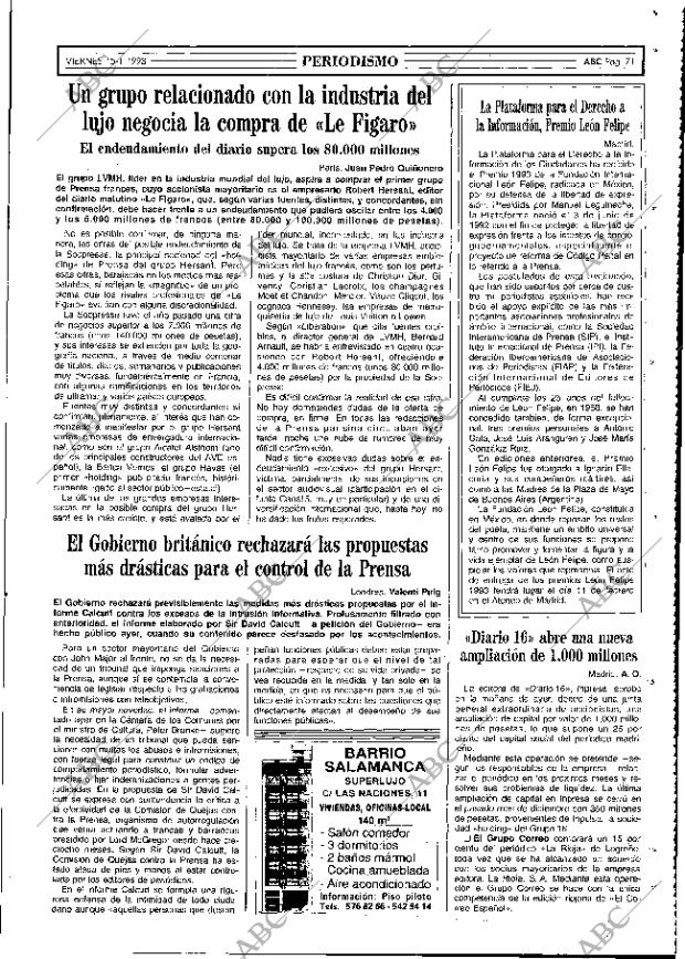 ABC MADRID 15-01-1993 página 71