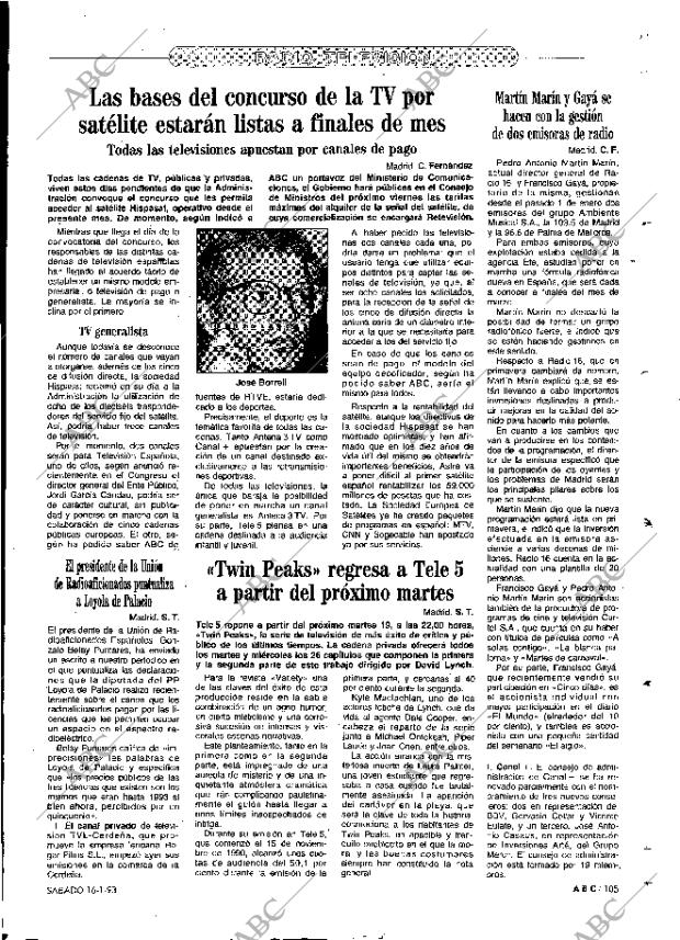 ABC MADRID 16-01-1993 página 105