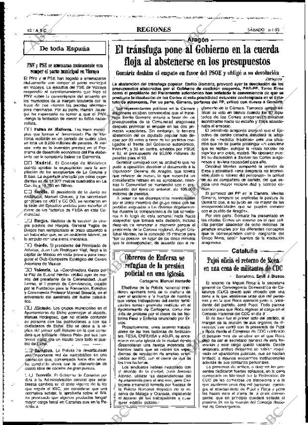 ABC MADRID 16-01-1993 página 62