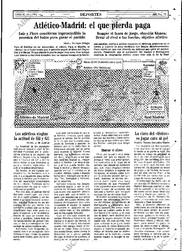 ABC MADRID 16-01-1993 página 75