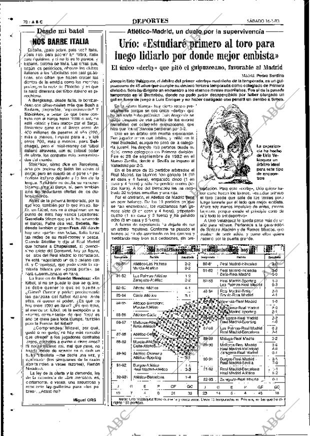 ABC MADRID 16-01-1993 página 78