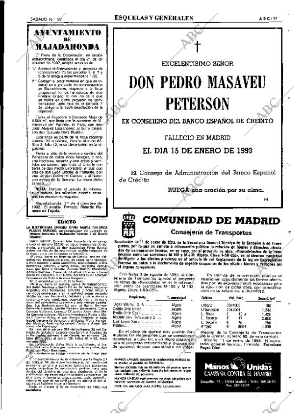 ABC MADRID 16-01-1993 página 91