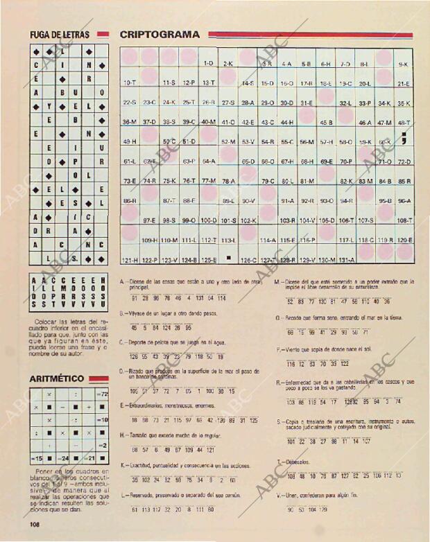 BLANCO Y NEGRO MADRID 17-01-1993 página 108