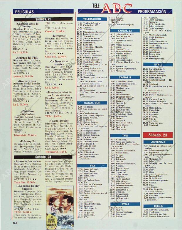 BLANCO Y NEGRO MADRID 17-01-1993 página 124