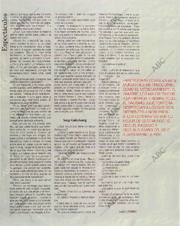 BLANCO Y NEGRO MADRID 17-01-1993 página 42