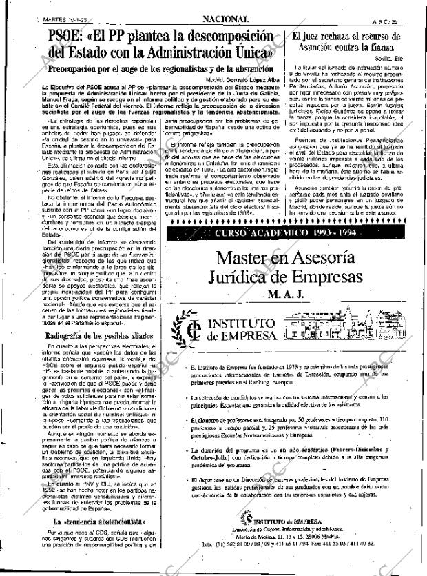 ABC SEVILLA 19-01-1993 página 25