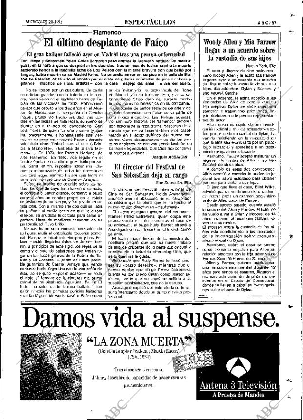 ABC MADRID 20-01-1993 página 87
