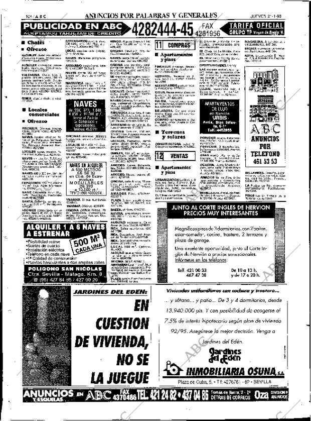 ABC SEVILLA 21-01-1993 página 104