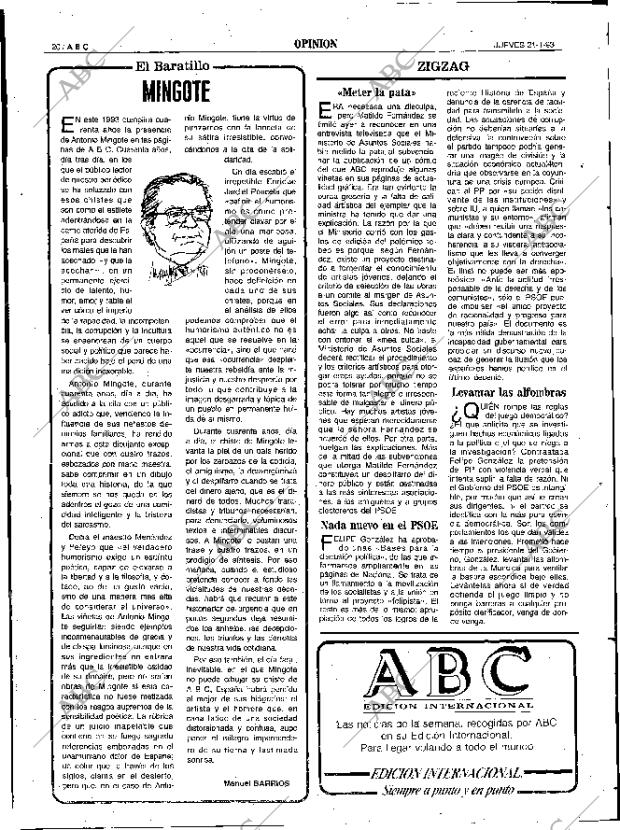 ABC SEVILLA 21-01-1993 página 20