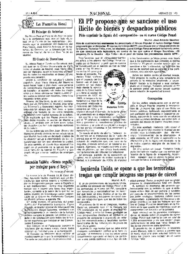 ABC MADRID 22-01-1993 página 24