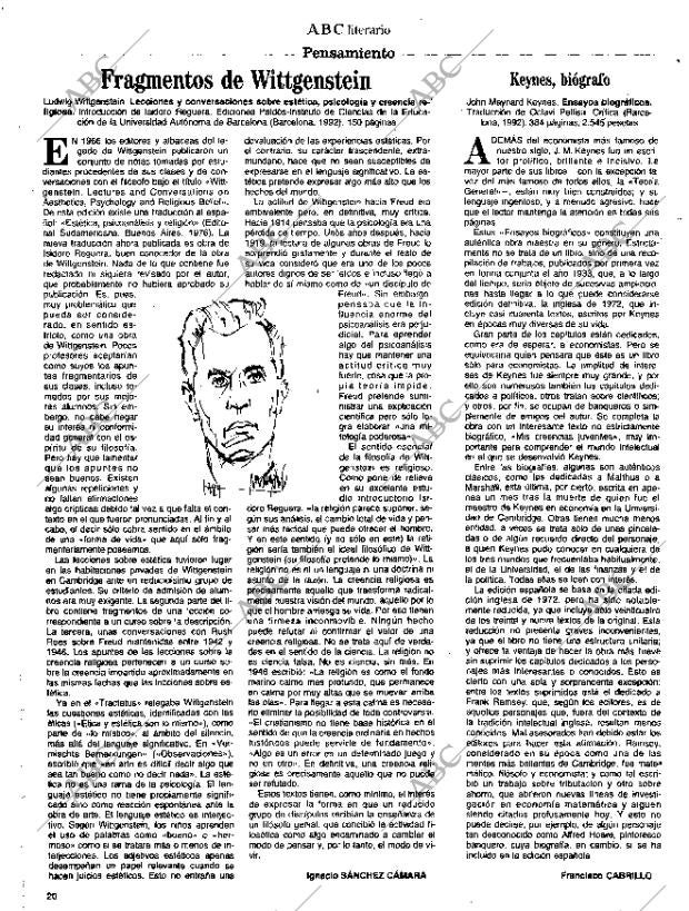 CULTURAL MADRID 22-01-1993 página 20