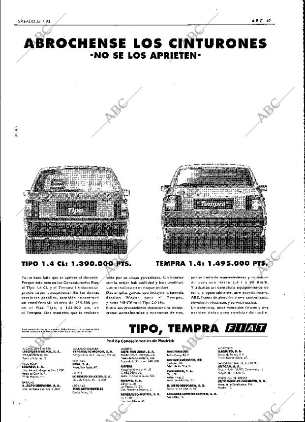 ABC MADRID 23-01-1993 página 49