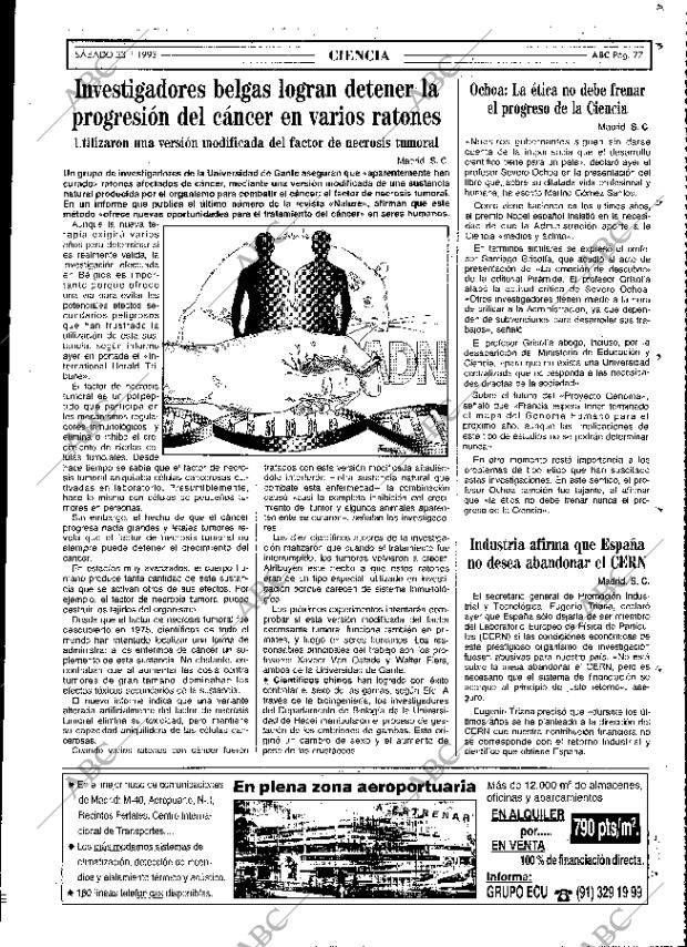 ABC MADRID 23-01-1993 página 77