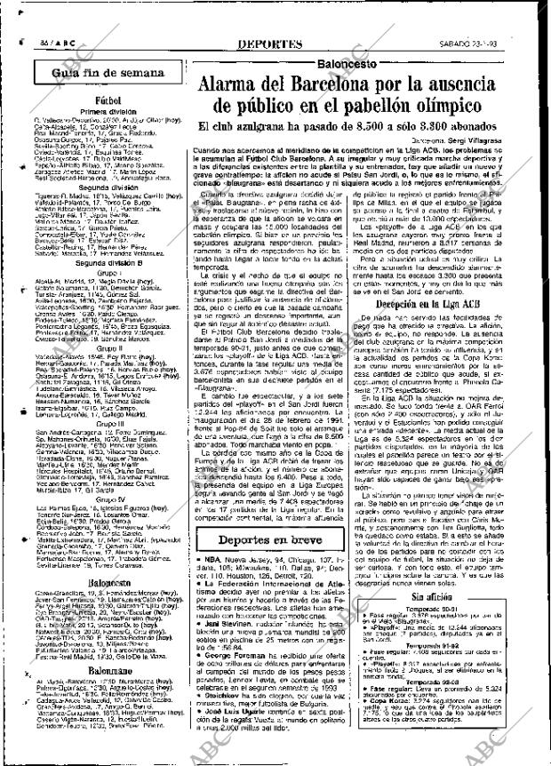 ABC MADRID 23-01-1993 página 86