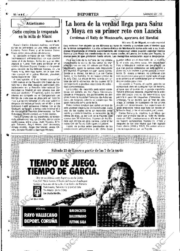 ABC MADRID 23-01-1993 página 88