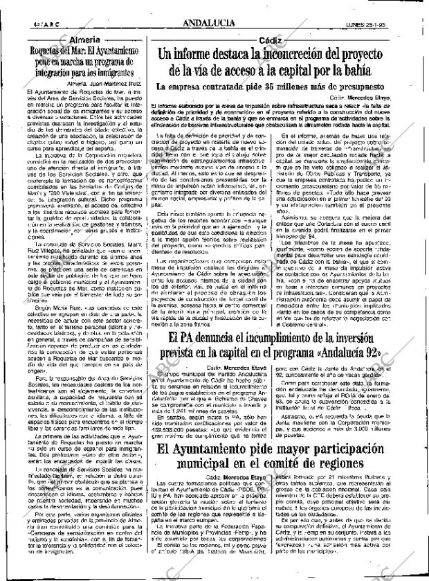 ABC SEVILLA 25-01-1993 página 44