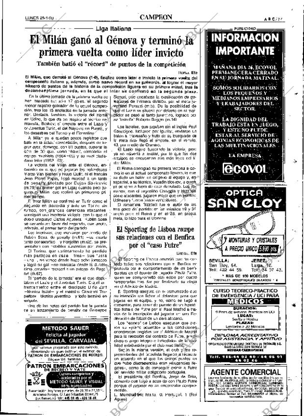 ABC SEVILLA 25-01-1993 página 77